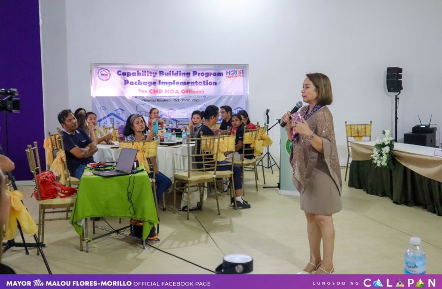 Capability building program package implementation for CMP HOA officers, dinaluhan ni Mayor Morillo