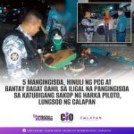 5 mangingisda, hinuli ng PCG at bantay dagat dahil sa iligal na pangingisda sa katubigang sakop ng Harka Piloto, lungsod ng Calapan