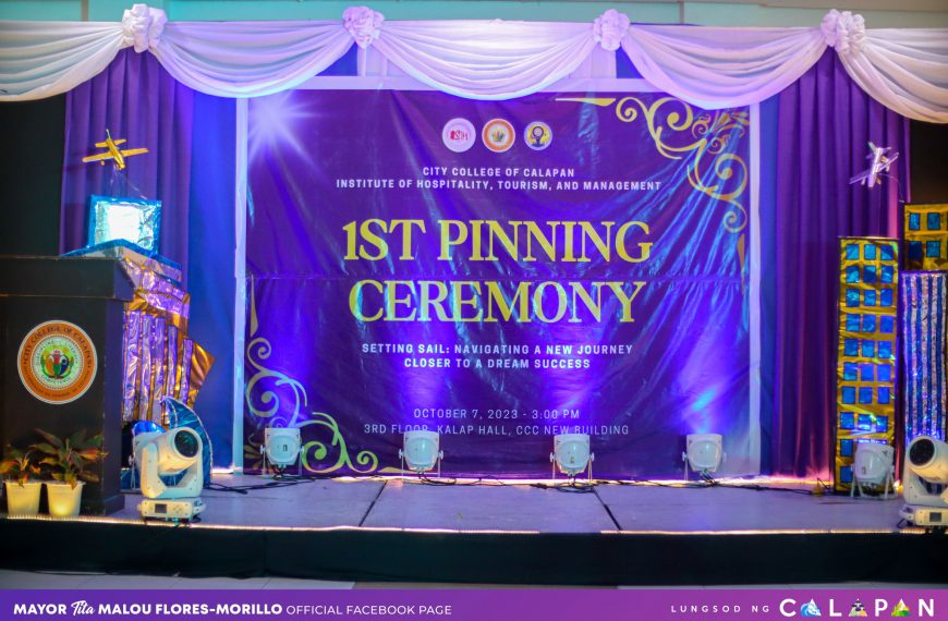 CCC Institute of Hospitality and Tourism Management 1st Pinning Ceremony