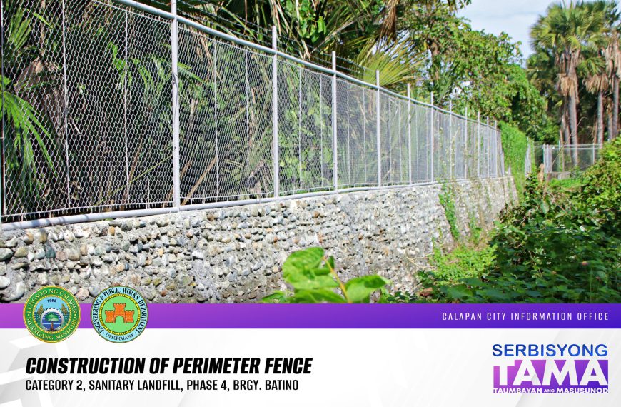 Construction of perimeter fence in category 2 sanitary landfill phase 4