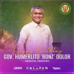 Maligayang kaarawan, Governor Humerlito “Bonz” Dolor!