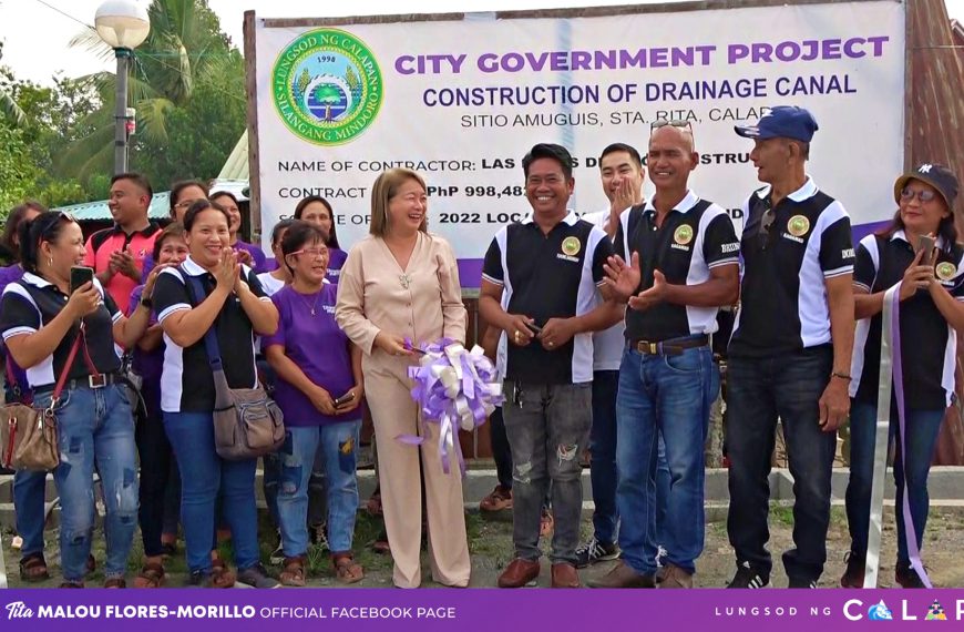 Bagong drainage canal sa Sitio Amuguis, Barangay Sta. Rita, pinasinayaan