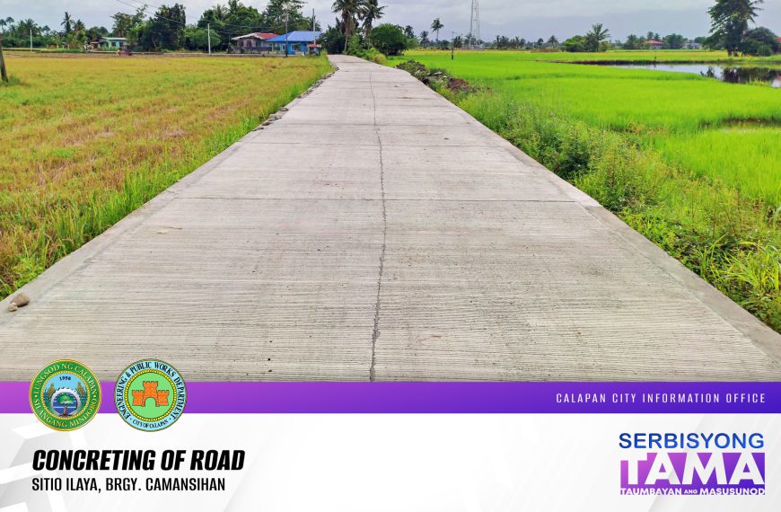 Concreting of road at Sitio Ilaya, Brgy. Camansihan