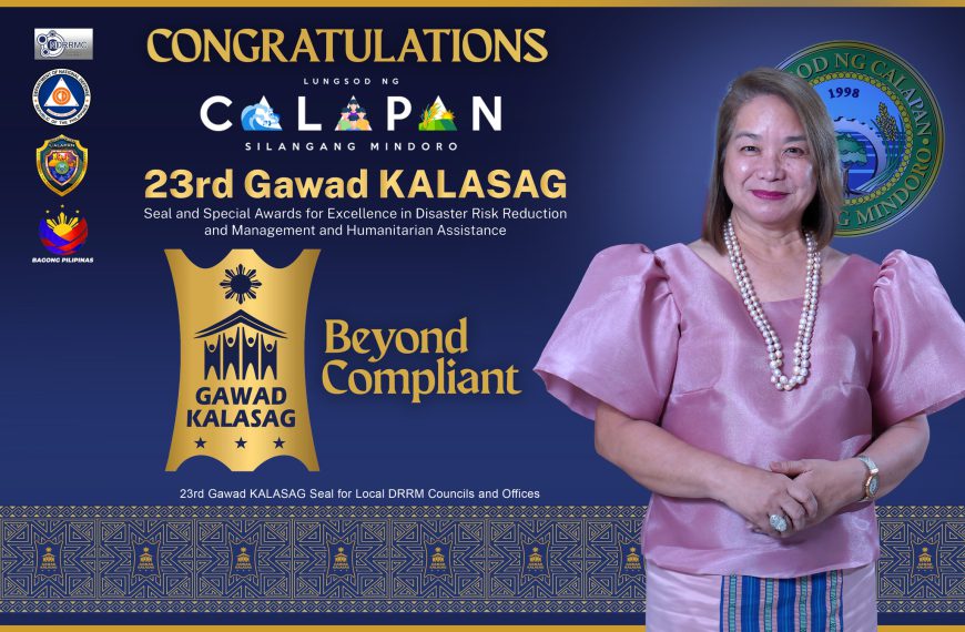 Gawad KALASAG ‘Beyond Compliant”, nasungkit ng Calapan City