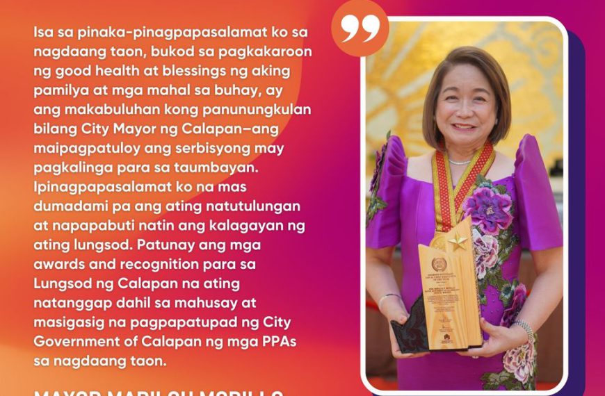 An empowered woman and the First Lady City Mayor of Calapan for Governance