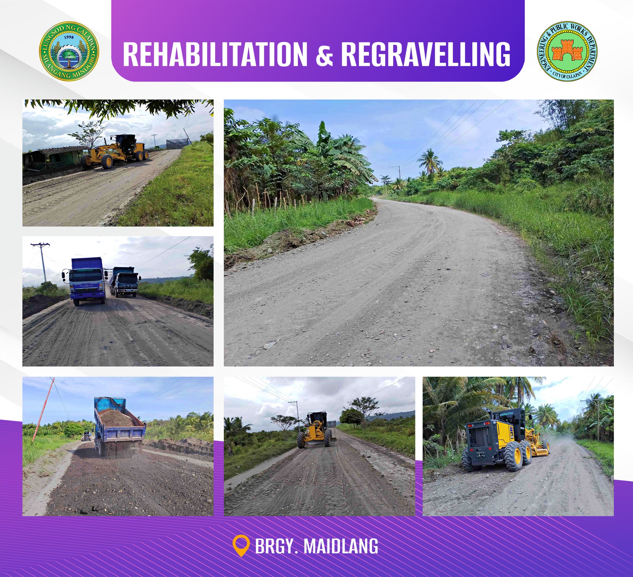 Brgy. Maidlang rehabilitation and regravelling of road going to Abaton Bridge.