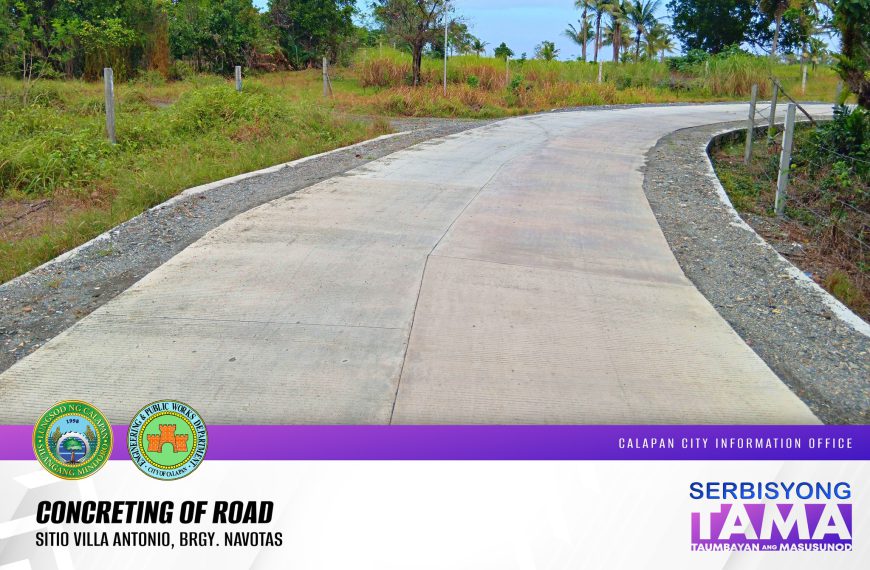 Concreting of Road at Sitio Villa Antonio, Brgy. Navotas