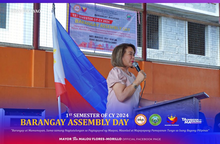 1st Barangay Assembly Day para sa taong 2024, idinaos sa Lungsod ng Calapan