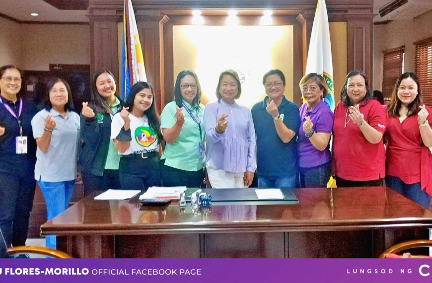 Ang pagbisita ng National Nutrition Council – MIMAROPA sa tanggapan ni City Mayor Marilou Flores-Morillo