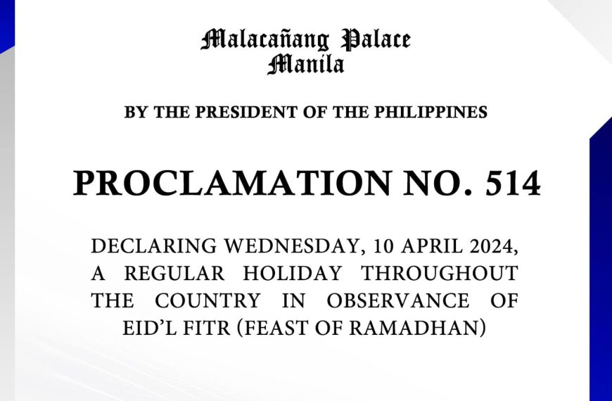 Proclamation No. 514, s. 2024