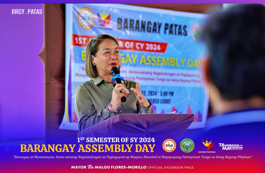 Barangay Assembly ng Patas, Malamig at Sta. Rita, Dinaluhan ni Mayor Morillo