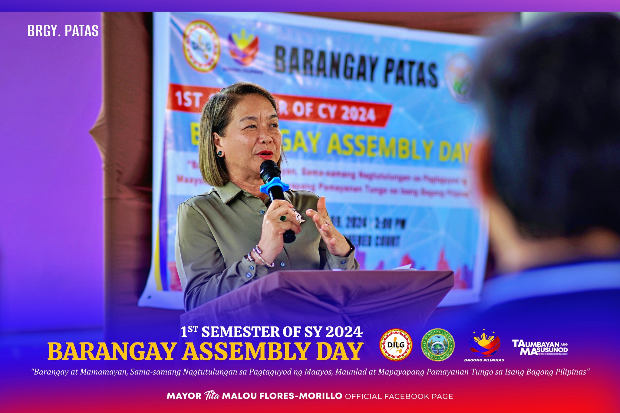 Barangay Assembly ng Patas, Malamig at Sta. Rita, Dinaluhan ni Mayor Morillo