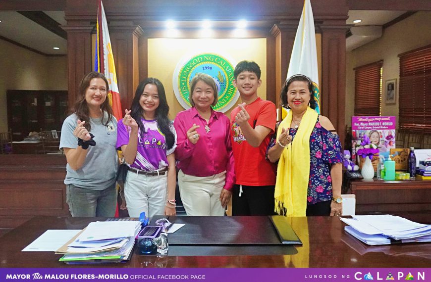 MANANAYAW NA SINA JEAREN ELENI PANEZA AT NOAG VANKYLER FALTADO BUMISITA SA TANGGAPAN NI CITY MAYOR MALOU FLORES-MORILLO