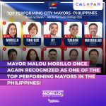 CALAPAN CITY MAYOR MALOU FLORES-MORILLO HAS ONCE AGAIN BEEN RECOGNIZED AS ONE OF THE TOP PERFORMING MAYORS IN THE PHILIPPINES