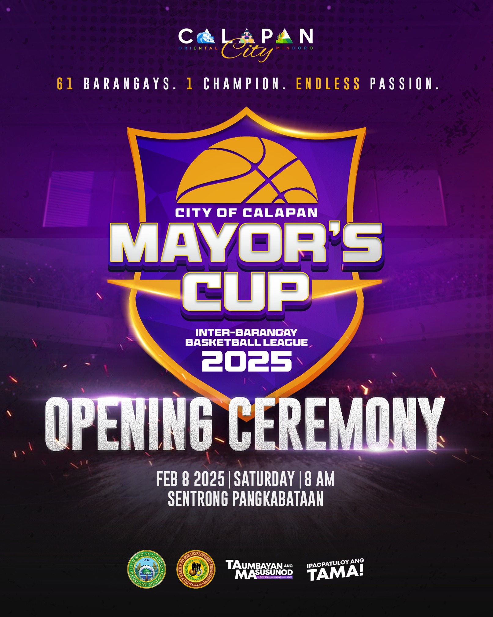 Calapan City Mayor’s Cup Inter-Barangay Basketball League 2025 Opening Ceremony!